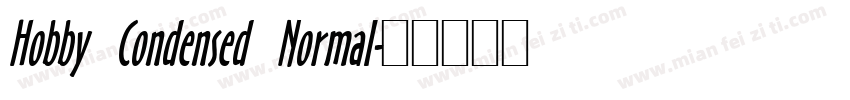 Hobby Condensed Normal字体转换